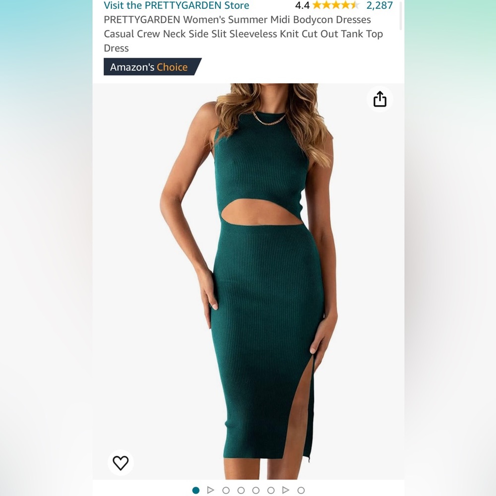PRETTY GARDEN Midi body con cut out dress